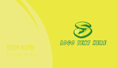 Graphic Gloss Letter S Business Card Image Preview