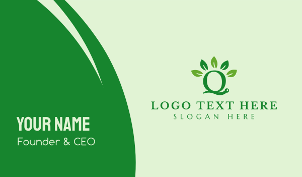 Snail Letter Q Business Card Design Image Preview