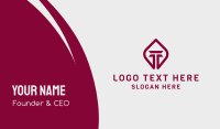 Unique Letter T Company  Business Card Design