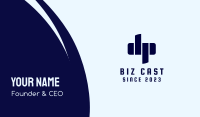 Blue Futuristic D & P Business Card Image Preview