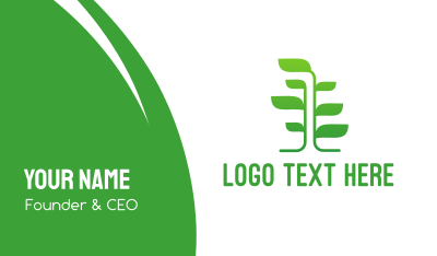 Green Vine Tree Business Card Image Preview