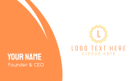 Summer Sun Lettermark Business Card Image Preview