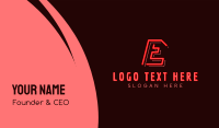 Vintage Retro Game Letter E Business Card Image Preview