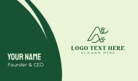 Green Leaf Letter A Business Card Preview