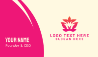Yoga Pose Letter M Business Card Design
