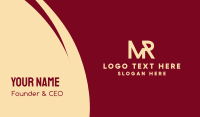 Business Monogram M & R Business Card Image Preview