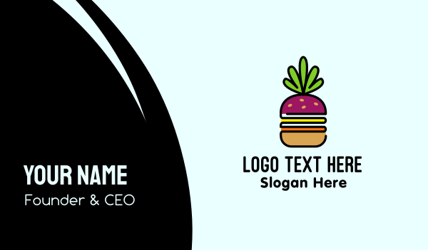Beet Burger Vegan Restaurant  Business Card Design Image Preview