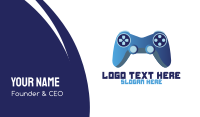 Blue Controller Gaming Business Card Image Preview