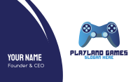 Blue Controller Gaming Business Card Image Preview