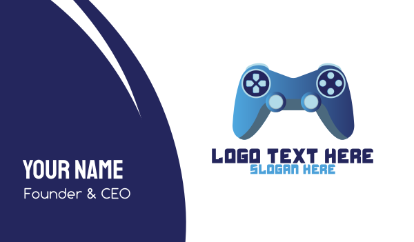 Blue Controller Gaming Business Card Design Image Preview