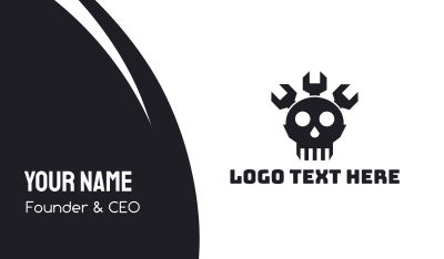 Wrench Skull Business Card