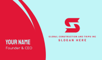 Red Tech Letter S  Business Card Image Preview