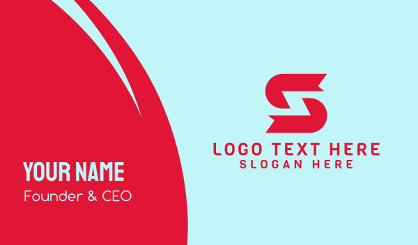 Red Tech Letter S  Business Card Design Image Preview