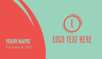 Red Summer Hawaiian Letter Business Card Image Preview