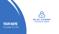 Blue Safe Cloud Business Card Image Preview