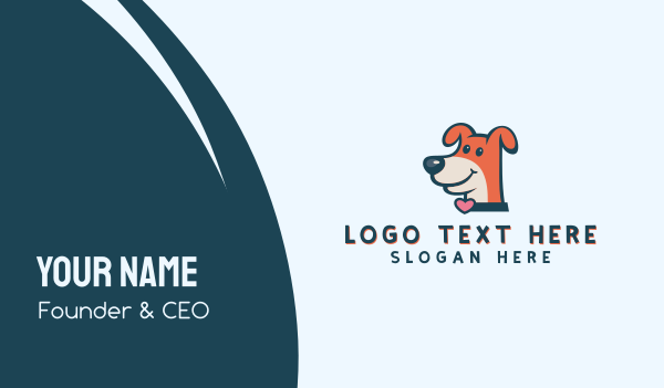 Lovely Dog Veterinary Business Card Design Image Preview