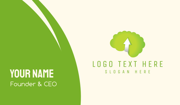 Green Brain Business Card Design Image Preview
