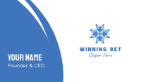 Blue Snowflake Business Card Image Preview