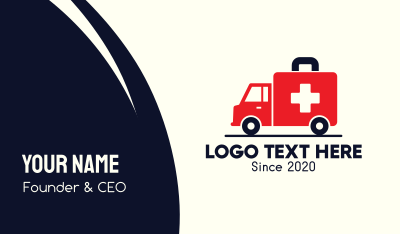 Medical Emergency Ambulance Business Card
