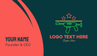 Colorful Neon Toy Gun Blaster Business Card Image Preview