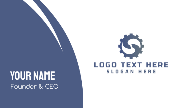 Cog Letter S Business Card Design Image Preview
