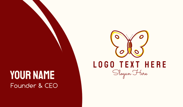Eco Friendly Butterfly Business Card Design Image Preview