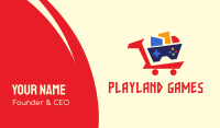 Geometric Cart Gaming Business Card Image Preview