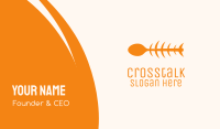 Orange Spoon Fish Business Card Image Preview