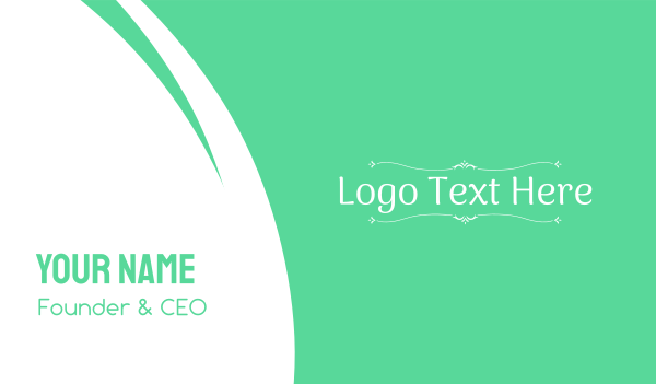 Minimalist Ornamental Wordmark Business Card Design Image Preview