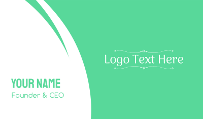 Minimalist Ornamental Wordmark Business Card Image Preview
