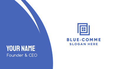 Geometric Blue Window Business Card Image Preview