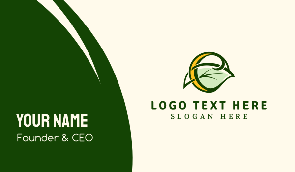 Eco Organic Leaf Business Card Design Image Preview