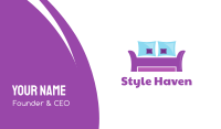 Purple Furniture Business Card Design