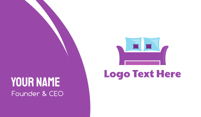 Purple Furniture Business Card Image Preview