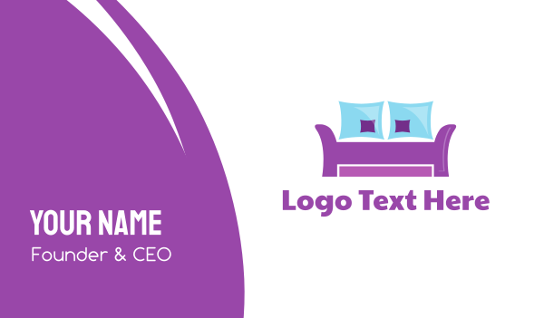 Purple Furniture Business Card Design