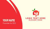 Red Peach Letter H Business Card Design