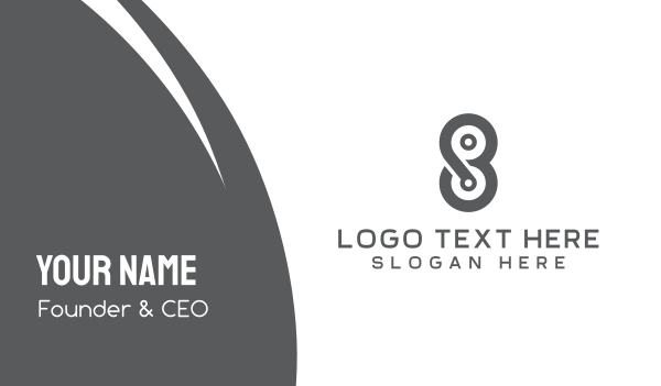 Tech Number 8 Monogram Business Card Design Image Preview