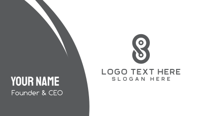 Tech Number 8 Monogram Business Card Image Preview