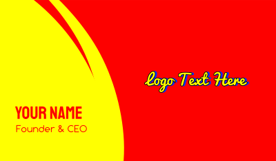 Bright Playful Script Wordmark Business Card Image Preview