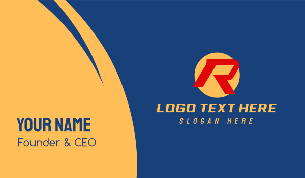 Modern Letter R  Business Card Design Image Preview