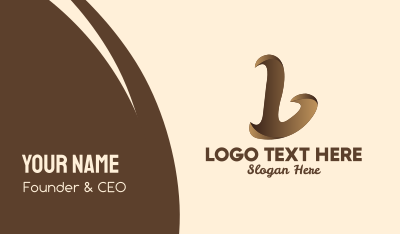 Chocolate Letter L  Business Card