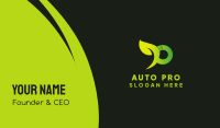 Organic Green Letter P Business Card Design