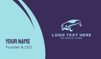 Generic Blue Car Shop Business Card Preview