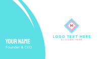 Multicolor Square Lettermark Business Card Design