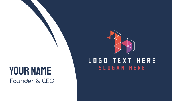 Geometric Letter H Business Card Design Image Preview