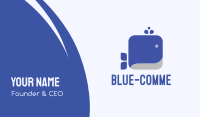 Blue Square Whale Business Card Image Preview