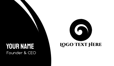 Black Wave Business Card Image Preview