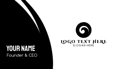 Black Wave Business Card Image Preview