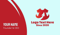 Red Shirt Business Card Design