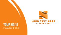 Orange & Abstract  Business Card Image Preview